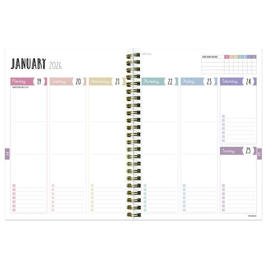 TF Publishing 2025-2026 Purple Polka Medium Weekly/Monthly Planner